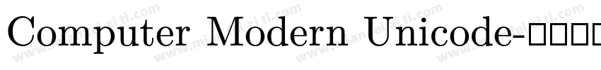 Computer Modern Unicode字体转换